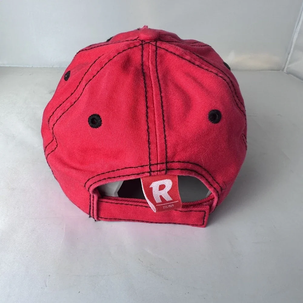 Redfield Optics Logo Hat Red Distressed Adjustable Baseball Cap Hunting‎ Gear